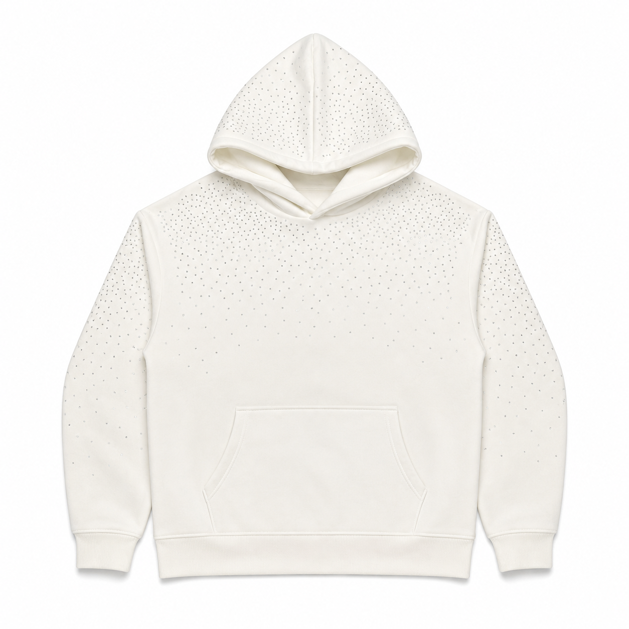 NO BRAND - HOODIE 1777 - BIANCO