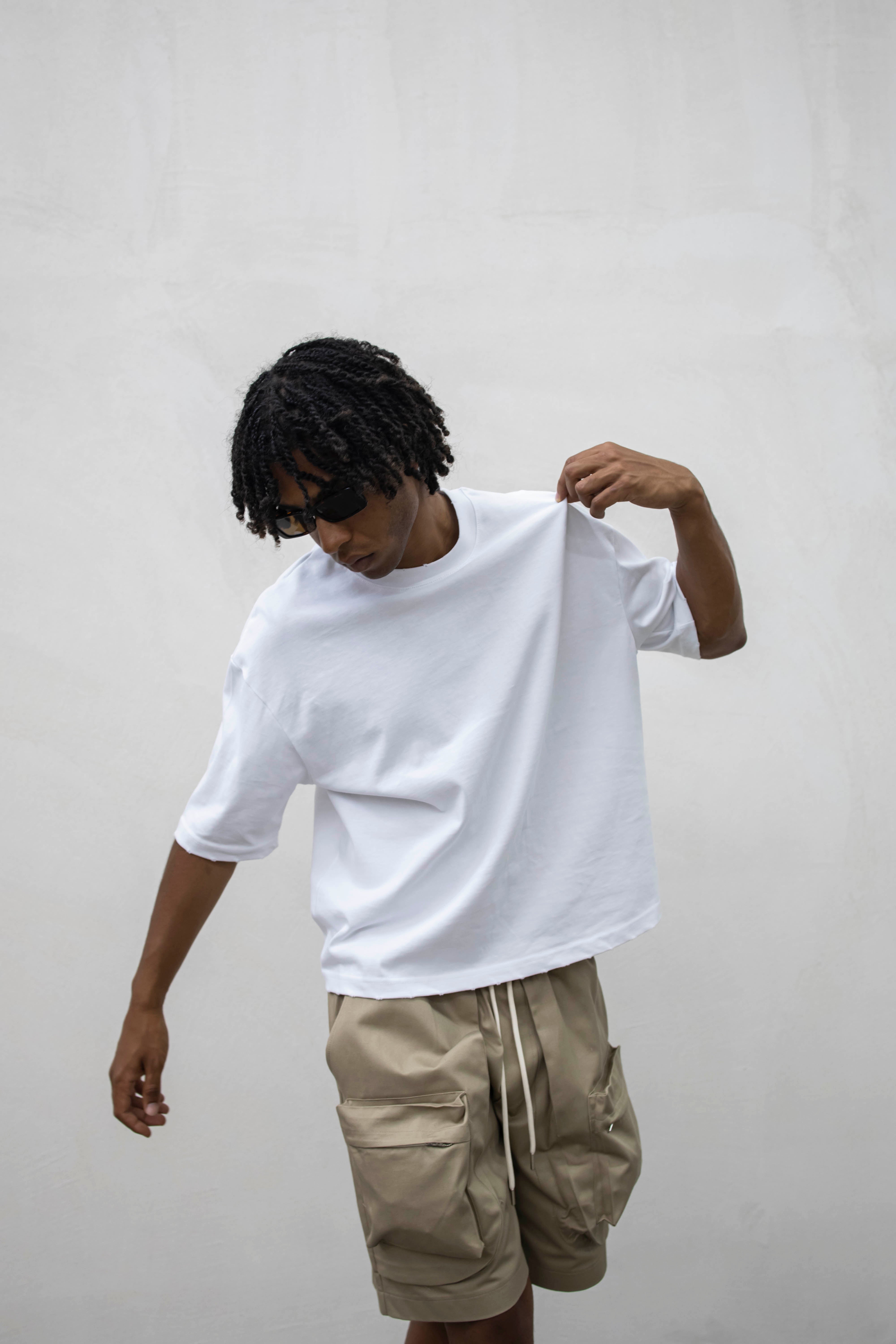 PRESENT - T-SHIRT BASIC CROP - BIANCO