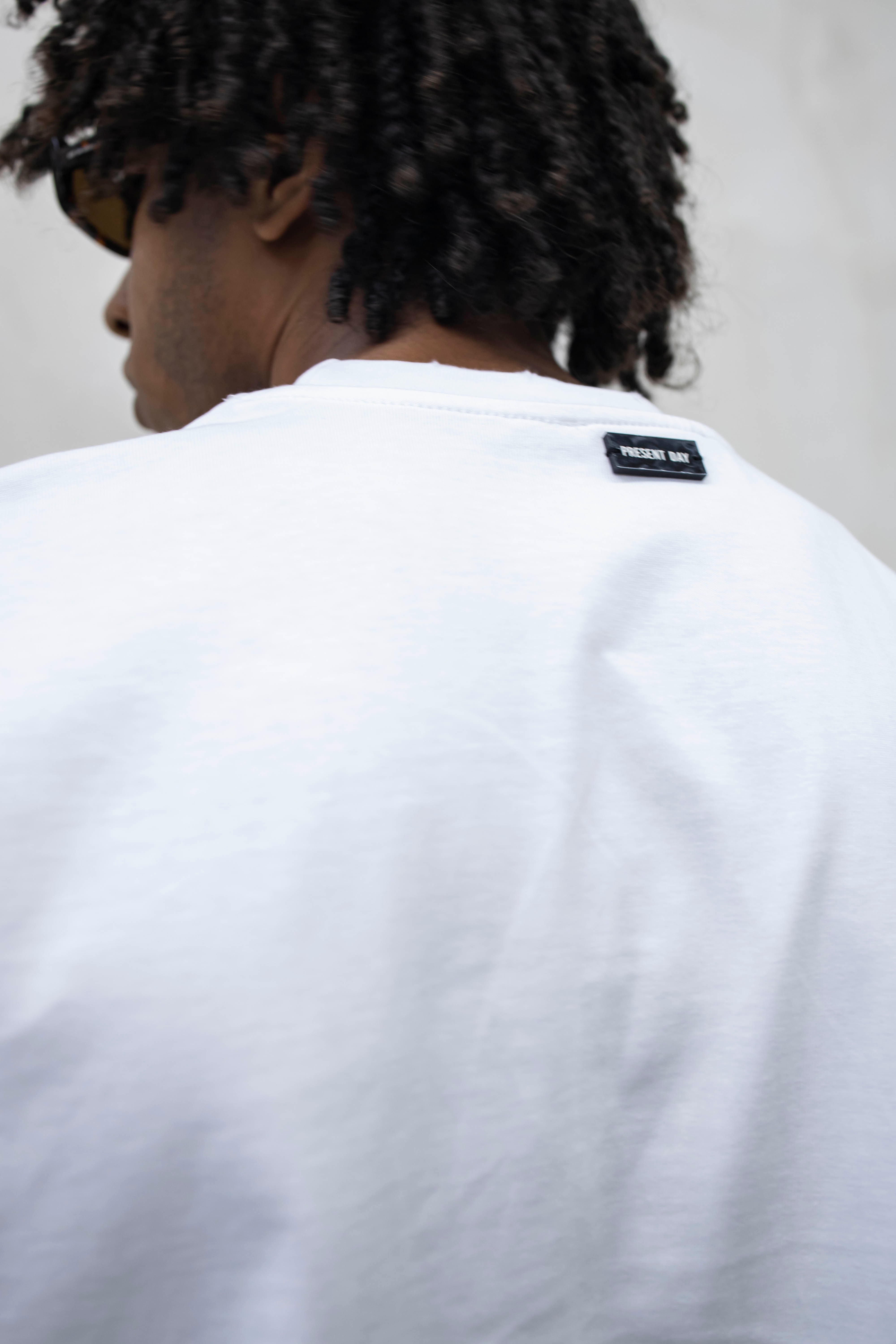 PRESENT - T-SHIRT BASIC CROP - BIANCO
