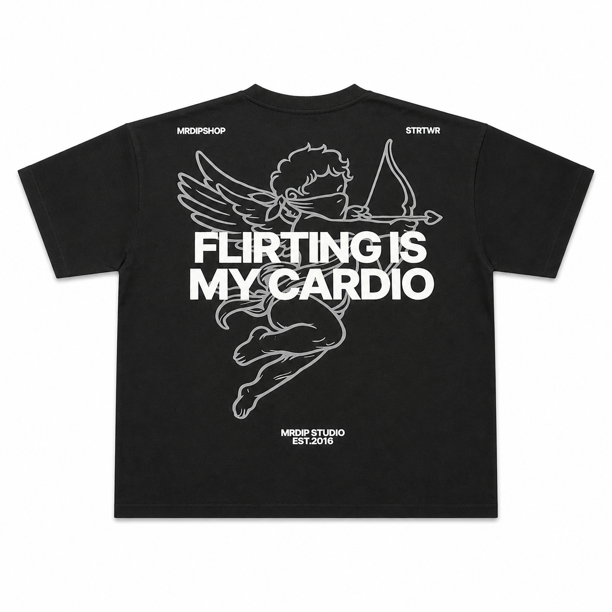 MRDIP - TEE FLIRT - NERO/GRIGIO